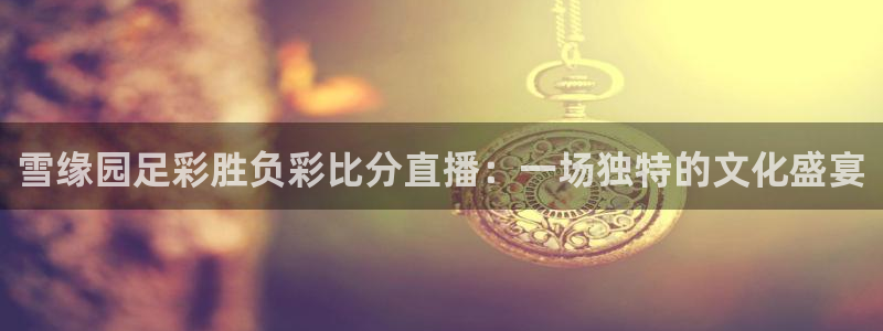 飞速体育直播nba高清：雪缘园足彩胜负彩比分直播：一场独特的文化盛宴